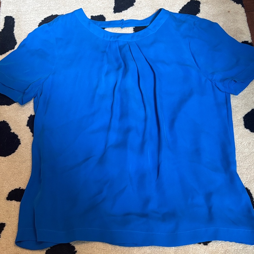 J. Crew royal blue silk Women's Top size 8